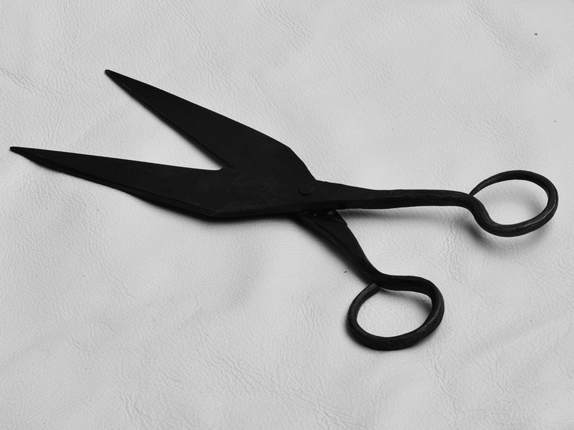 Vintage Style Scissors Black Forged Steel Each J555BK | Etsy