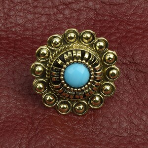 Brass inlay ring, stone settings, 39mm, one size  15318