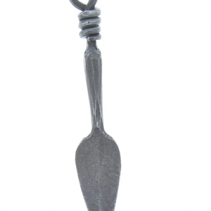 Viking Mjölnir Spear Head, Black Steel Pendant, 4 inches, forged steel, each