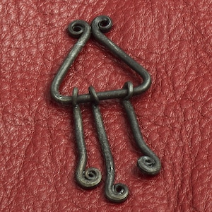 Vikings Norse Celtic Dark Ages Pendant,87mm Triangle, forged steel, each