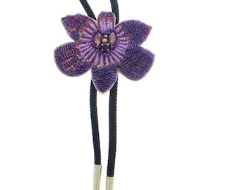Orchid bolo tie , sold by each made in USA