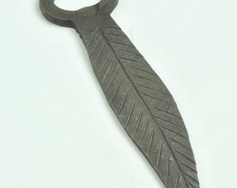 Vikings Feathered Forged Steel Bottle Cap Opener, black, 1 each