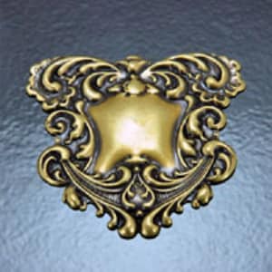 54mm Vintage X-Large Luggage Tag, for pendant or brooch, engrave, Antique Gold or Antique Silver, pack of 3