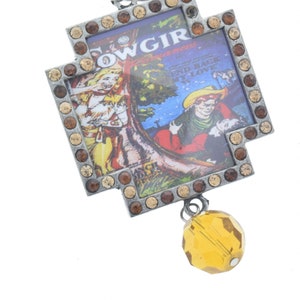 Vintage Cowgirl Art Crystal-hanger, multi, 48 mm, verpakking van 3 inch
