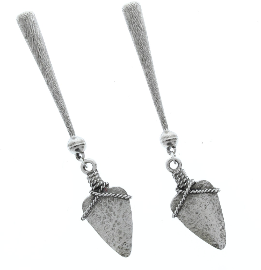 Bolo Tips Spear Tip, Bolo Tip , Antique Silver, Made in USA of Zinc, Set of 2/ 1 ...
