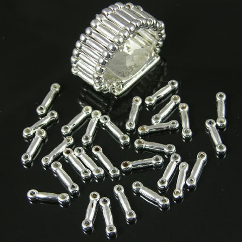 Stretch Ring Band Beads J729 1 gross Vintage bronze or silver