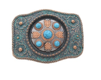 Amazing Vintage Native American Zuni Inlay Blue Gem Turquoise Jet Rainbow Man Silver Buckle Amazing Vintage Native American Zuni Inlay Blue Gem Turquoise Jet Rainbow Man Silver Buckle