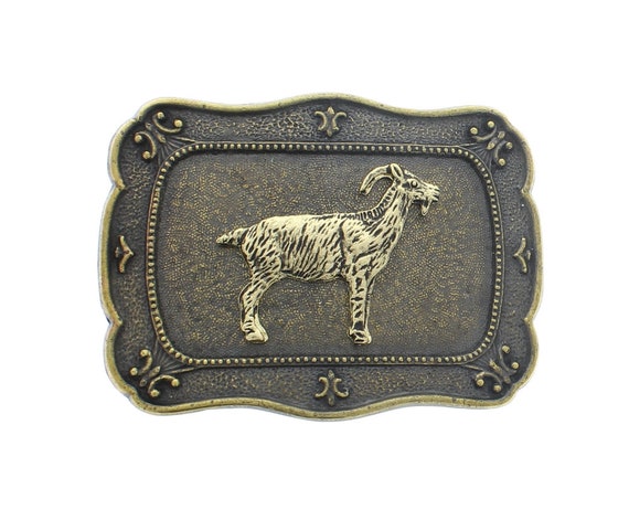 Goat Buckle 3.80 Length Antique Brass Finish , 1.5 display picture 1
