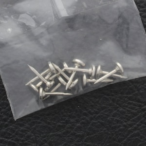 Tie Tack Post Pad, 5mm pad, 11mm post, silver tone, Made in USA, pack of 12