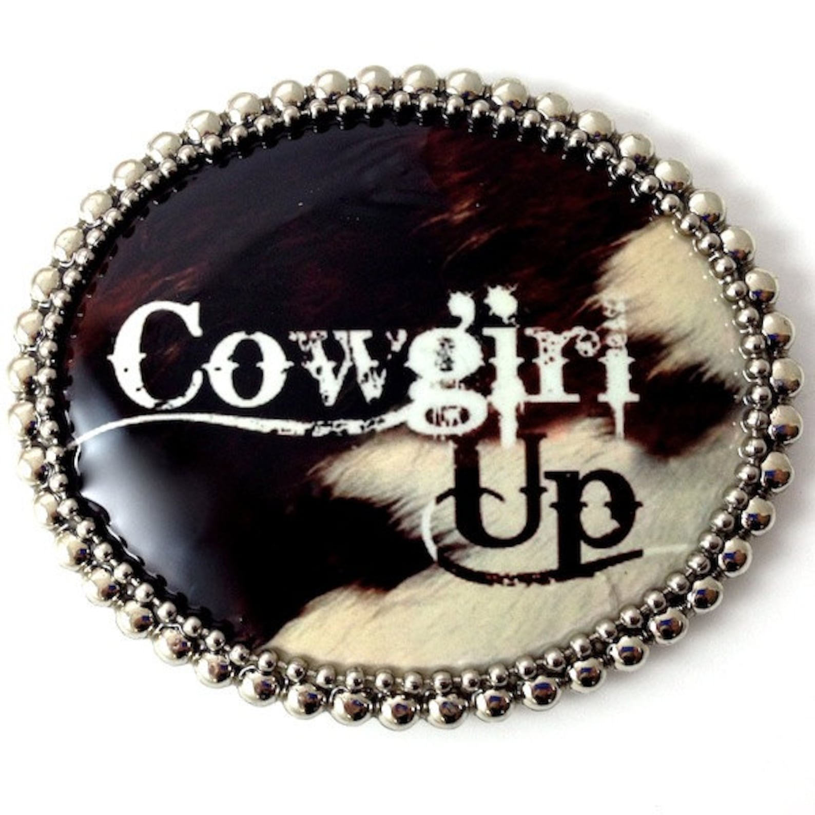 Cowgirl Up Belt Buckle and Leather Belt Etsy