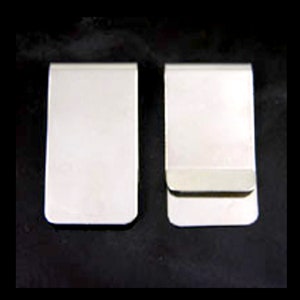 Silver Money clip in stainless steel, Perfect for use as is or for personalizing, pack of 2