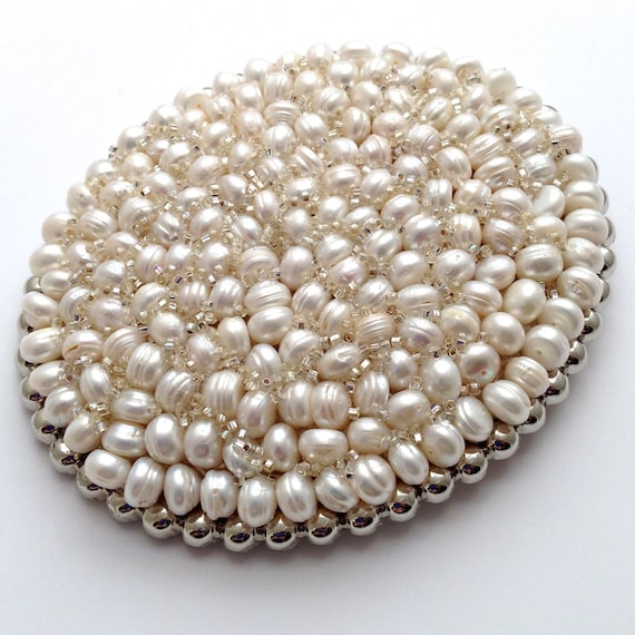 Oval Pearl Buckle and Belt, Gift Box, or in Gold Pearl, 4.6  display picture 1