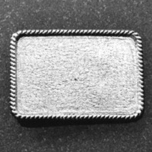 Belt Buckle Bases with D-ring, Interchangeable, Rope Edge Rectangle in Antique Gold, Copper or Silver or Rustic Brown Finish,