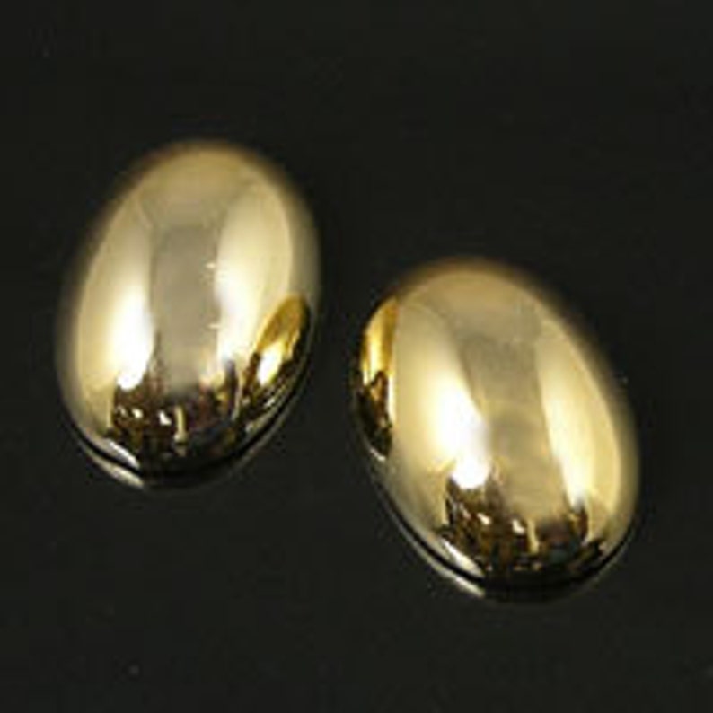 6108.93 250 pieces 14x10 Metallic Gold Cabochon Flat Back