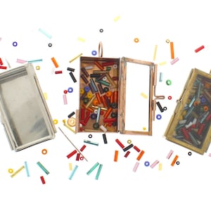 Our Glass Pendant, 1.75 inch Rectangle, Silver, Antique brass , Antique Copper,  Pack of 2 each