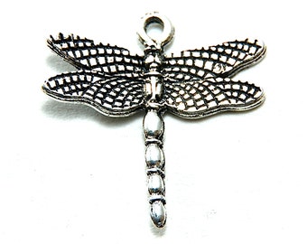 Libellebedel, klassiek zilver, Made in USA, verpakking van 6 inch