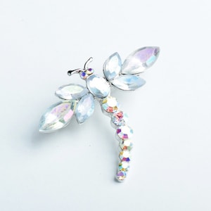 Crystal Dragonfly Brooch Pin Pendant, Each
