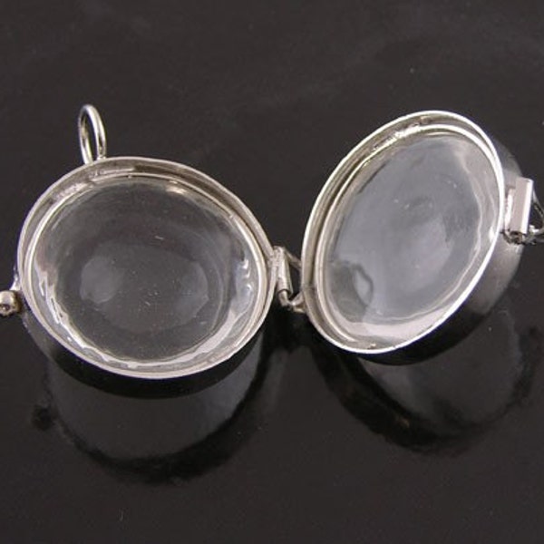 1,22 "Glas Shadowbox Anhänger, Globe Bubble mit Scharnier, G2323, Antik Gold oder Silber Finish, 4er Pack