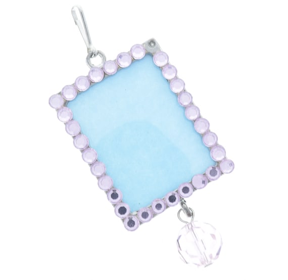 New Baby Girl PINK Crystal Photo Frame Pendant or Ornament
