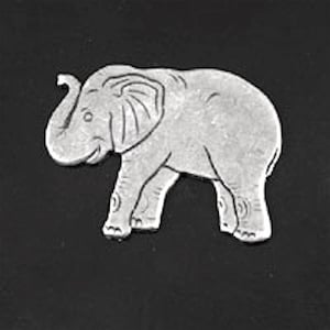 Vintage olifant charme, antiek zilver, gemaakt in de VS, verpakking van 4
