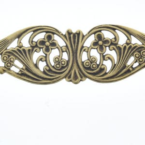 Filigree wing 75mm, brass stamping sold, each