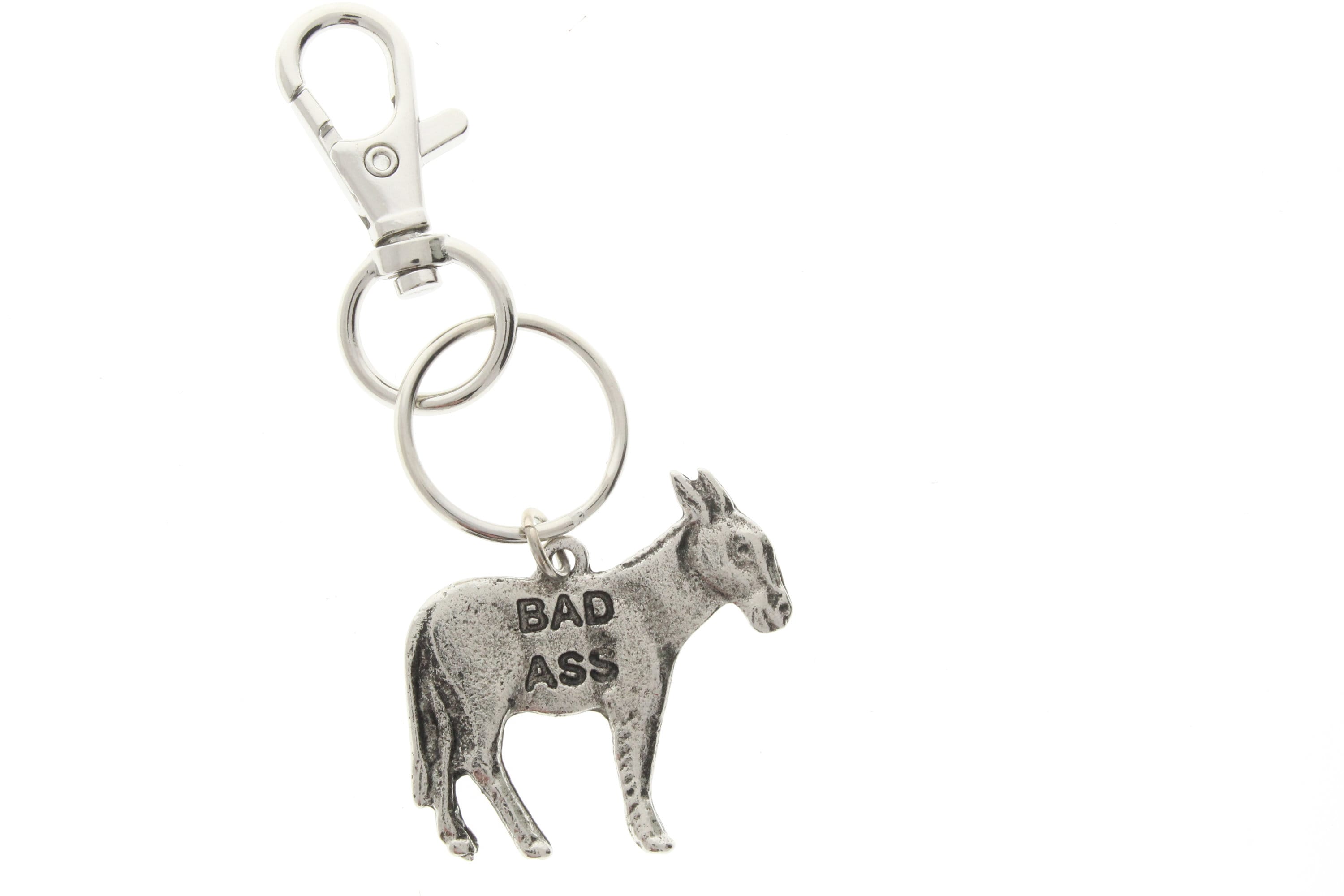 Donkey Keychain, Silver Zinc Cast and Plated, Handmade in USA, Each - Etsy
