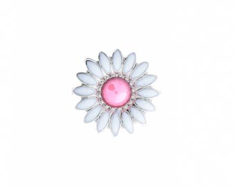 Daisy Screw back attachment conchos, enamal floral , order by color , .75" width ,