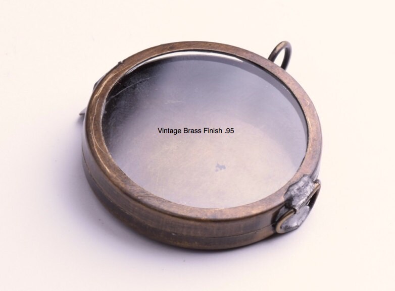 4 Our Glass Locket Shadow Box Silver Tone Round Pendants Pack Etsy