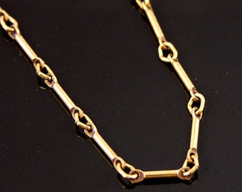 Collier de chaîne superposé en or ou argent Hamilton, maillon de barre d&#39;or de 8,5 mm, choisissez 16&quot;, 18&quot;, 20&quot;, 24&quot; ou 30&quot; de longueur, fabriqué aux États-Unis, chacun