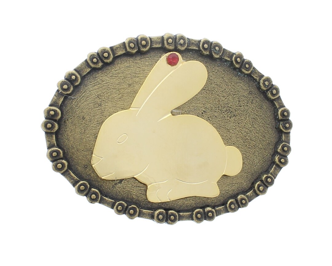 88 X 65mm Oval Brass Rabbit Belt Buckle - Etsy