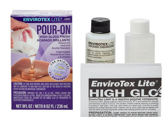 Envirotex Lite-Pour-on Resin High Gloss Finish, 8 ounces