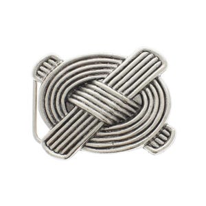 74mm x 60mm Belt Buckle celtic knot, antique silver finish, Each