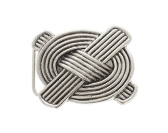 74mm x 60mm Belt Buckle celtic knot, antique silver finish, Each