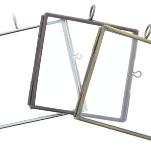 3&quot; Shadow Locket Pendants, Silver, Copper, Brass Plate Square Frames, pack of 3