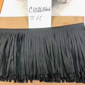 Leather Fringes for embellishment of purses, jackets or other accessories, sold by foot