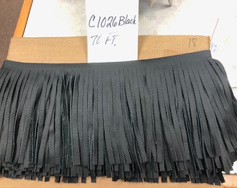Leather Fringes for embellishment of purses, jackets or other accessories, sold by foot