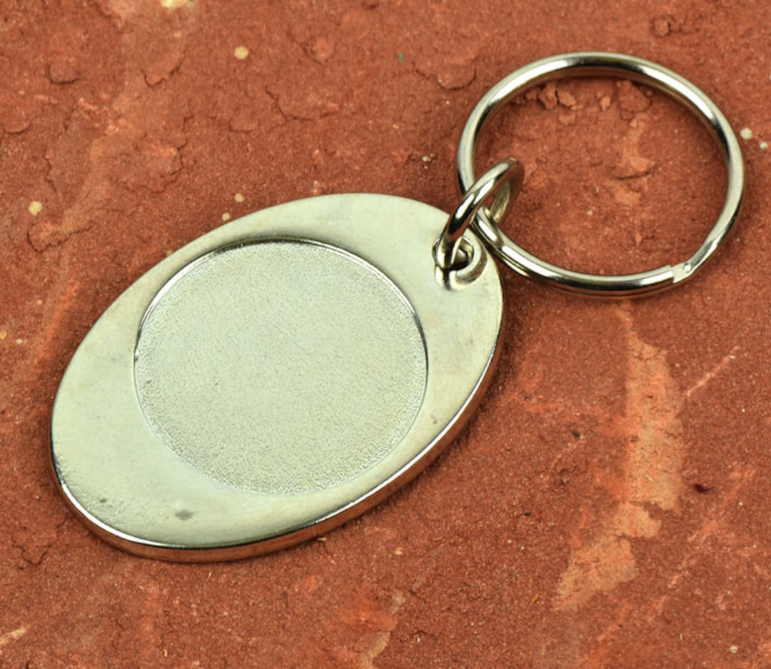 48mm Bezel Keychain Finding, Add Your Own Art Work for