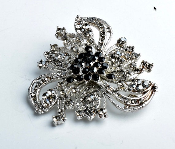 Vintage Crystal Flower Brooch crystals Each