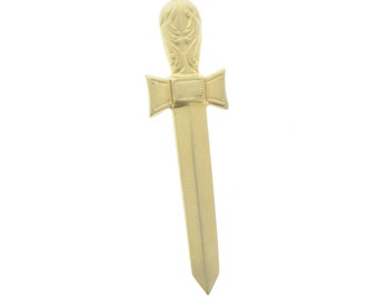 Straight Sword Charm/Pendant, Hamilton Gold, Made in USA, pack of 3