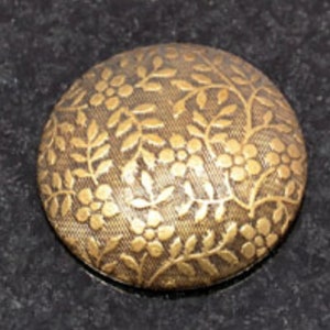 22 mm Vintage Rund Kupol Cabochon Blommönster, Antikguld eller Antiksilver, Tillverkad i USA, 6-pack
