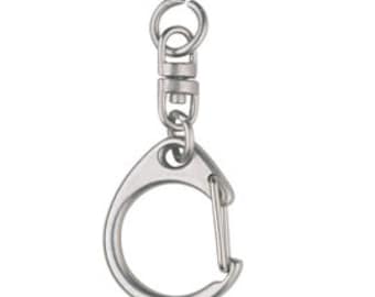 Keychain with Swivel Lobster Clasp, silver, pack of 12