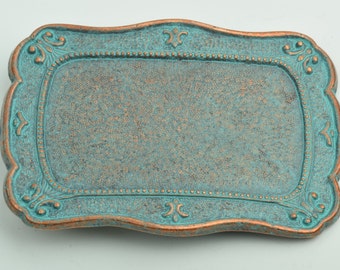 Buckle set, 3 Verdigris Green Patina Buckles, made in USA, Set of 3 different buckles