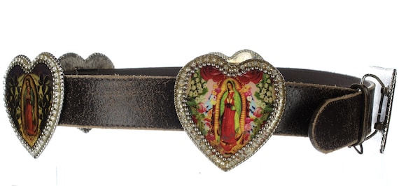 Shotgun Shell Concho Loop Genuine Casual Jean Leather Belt 1