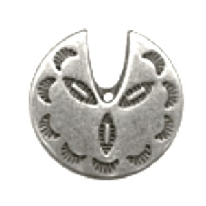 30mm Round Concho for Earring, Antique Silver, pack of 6