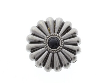 ※ .。.:*❀CHIKA❀*:.。. PECHINCHAR新品.*˚‧ Fluted Round Concho With Turquoise, Onyx or Carnelian, 1.34