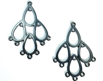 40 mm kroonluchteroorbellen voor 6 hangers, antiekgouden afwerking, verpakking van 6 inch