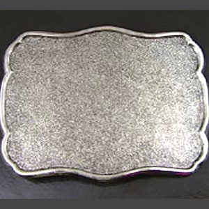 3.75&quot; Belt Buckle Base , Rectangle Shape in Rustic Brown or Antique Silver, 1 each
