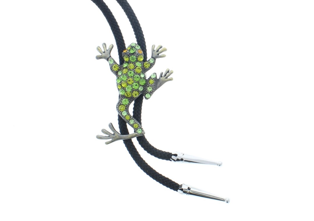Frog Ball Chain Crystal Frog Bolo Tie , Sold by Each Made in USA - Etsy