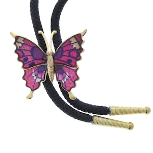 ButterFly Bolo Tie , 36&quot; cord  black, made in USA, each