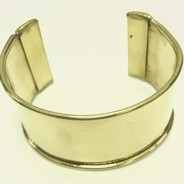 1.5" Cuff Bracelet, Gold, Adjustable Channel Cuff Blank, Inlay Cuff for adding art or other media, Each